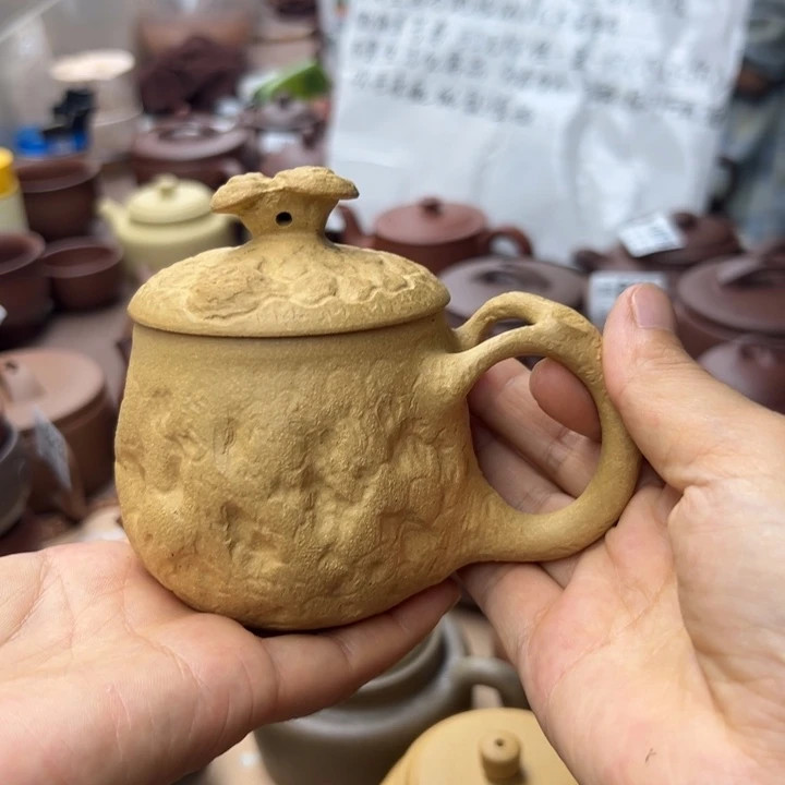 茶壶紫砂黄金段半手160