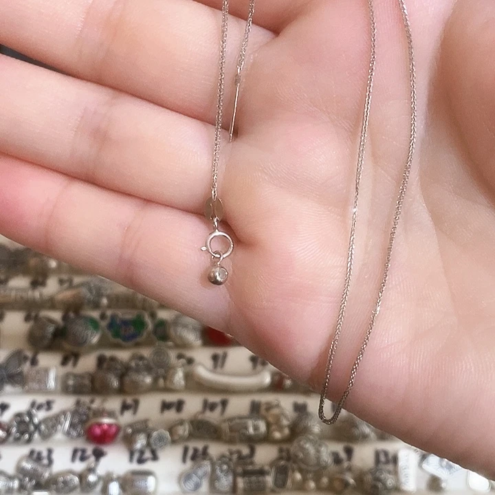 链子925银纯银锁骨哦45厘米