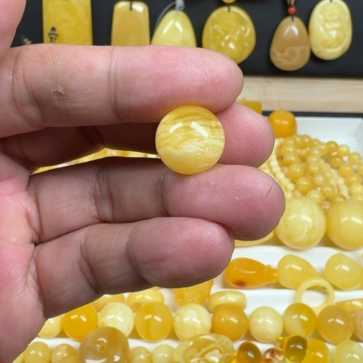 蜜蜡未镶嵌珠宝奇石虎皮纹15+