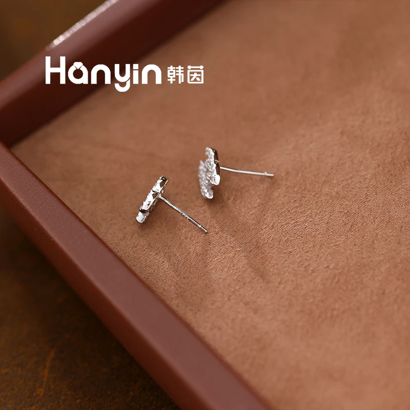 925银耳饰 韩版优雅满镶小香风双C耳钉轻奢高级感AAA