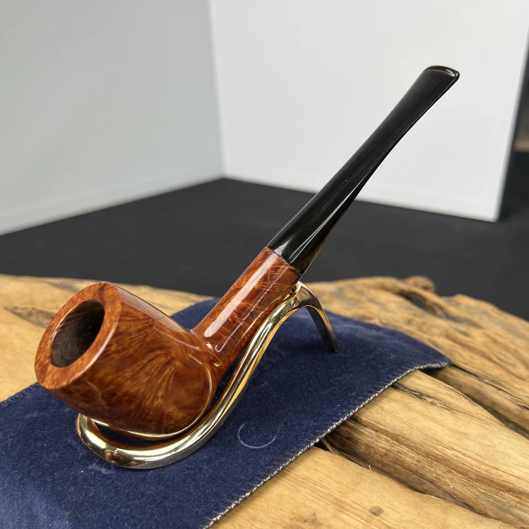 意大利多比斯DOBI'S烟斗，使用过撞球斗型品相佳斗嘴无齿痕坑3mm