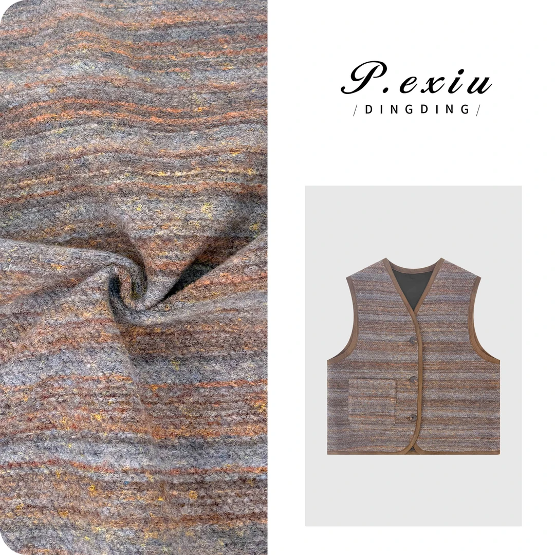 羊毛特种纱小众设计感复古无袖坎肩马甲 W-63323