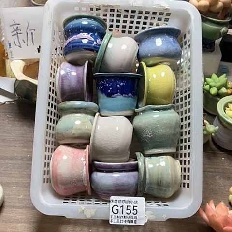 紫砂花盆155微瑕品口径4到5左右