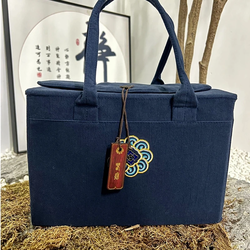 茉莉花茶-双陶罐布艺高档礼盒装