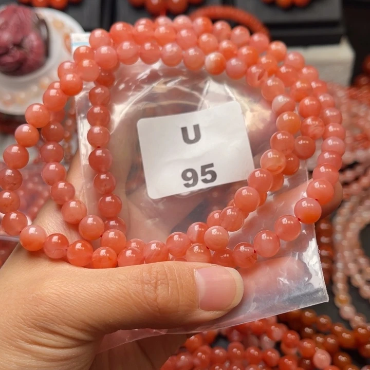 南红玛瑙未镶嵌多样性发货默认微瑕称重8mm