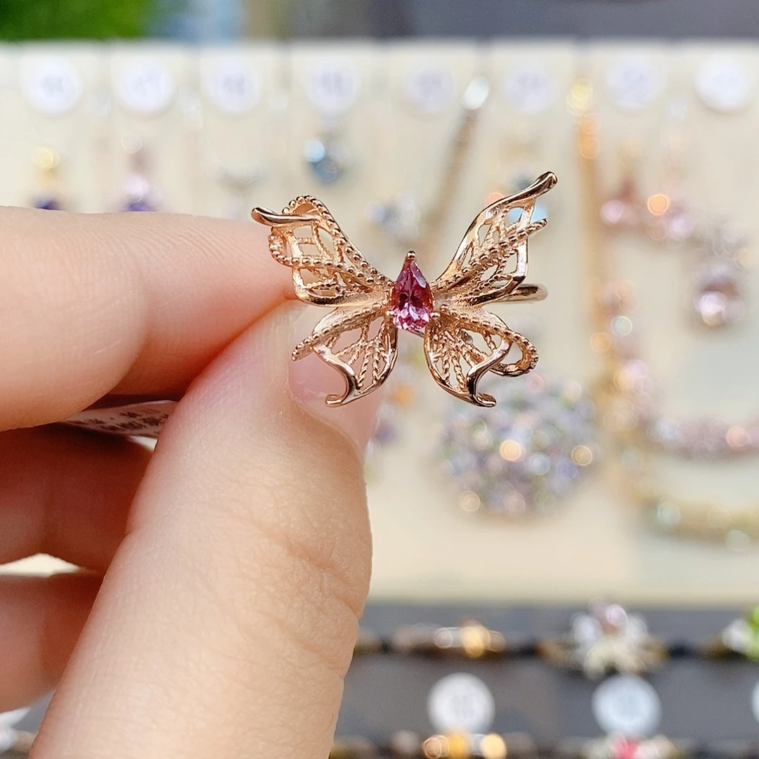 银S925镶嵌戒指尖晶石