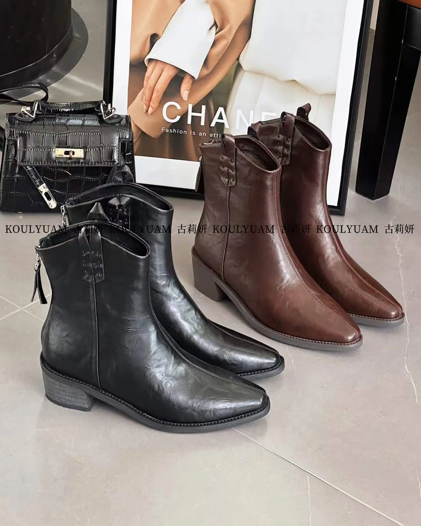 88-512舒适透气防滑耐磨简约百搭甜美女矮靴短靴低筒靴中筒靴