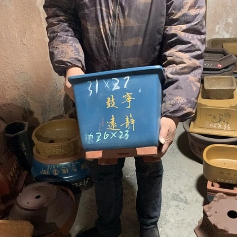 紫砂花盆手工制作