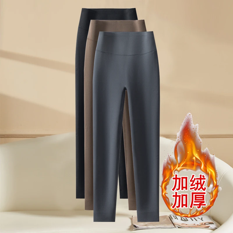 紧身裤打底裤长裤女2025冬季新款高腰秋冬棉裤显瘦裤子保暖鲨鱼裤