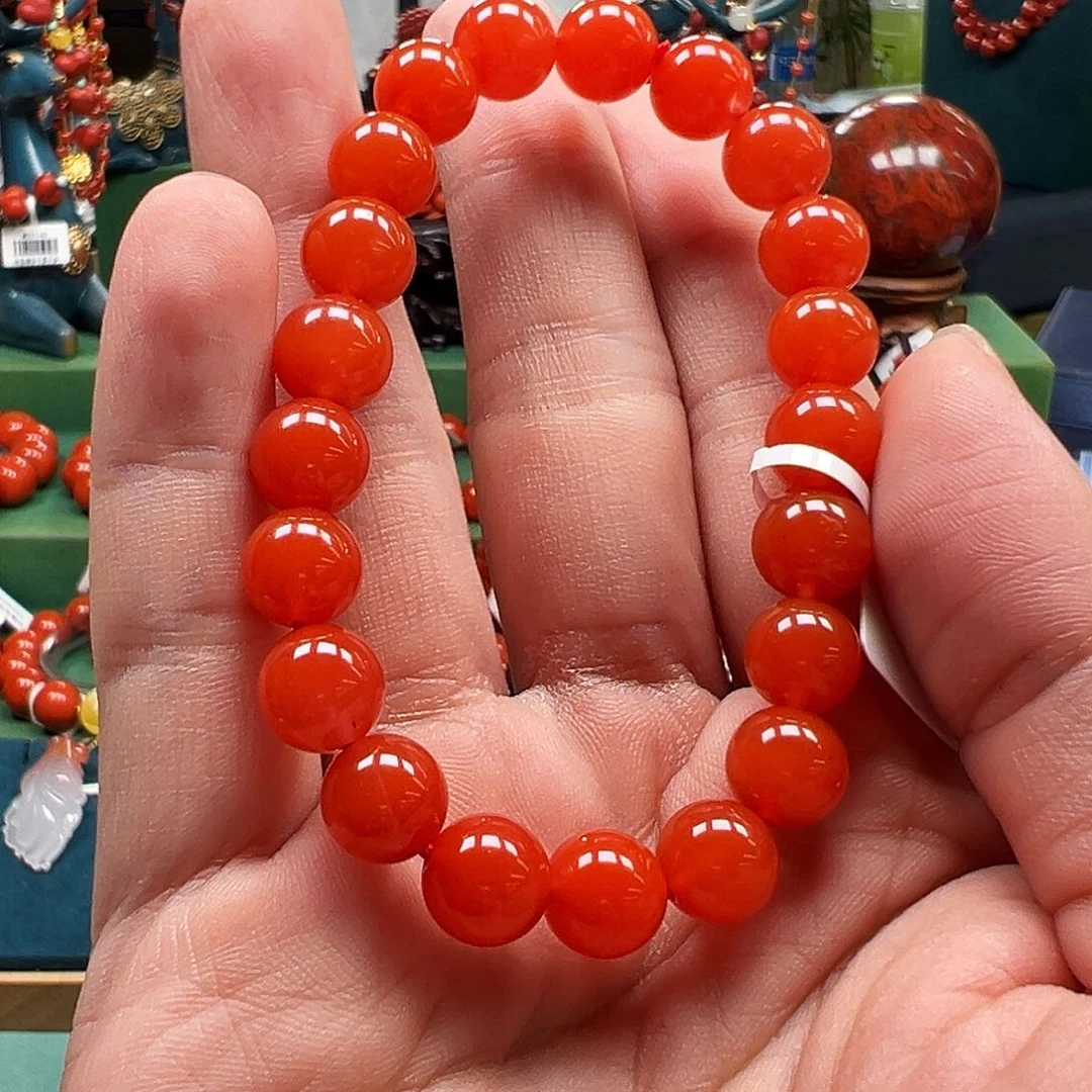 手链未镶嵌南红玛瑙保山洞子料9m典藏版