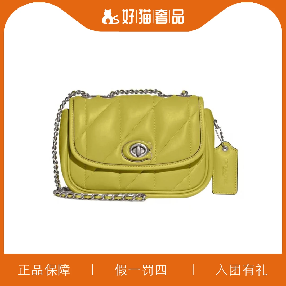 95新 COACH/蔻驰 蔻驰绿色云朵链条包/P0942/20X13X5