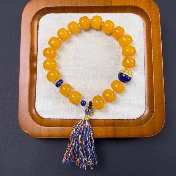 天然蜜蜡鸡油黄diy设计款