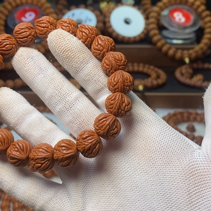 桃核手串用****5秦岭龙纹