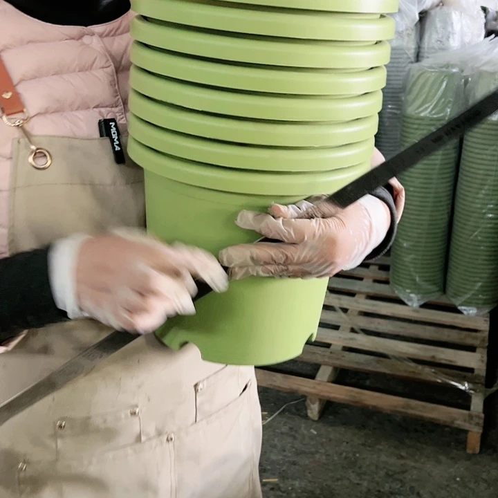 树脂四季盆4#果绿色8个无托