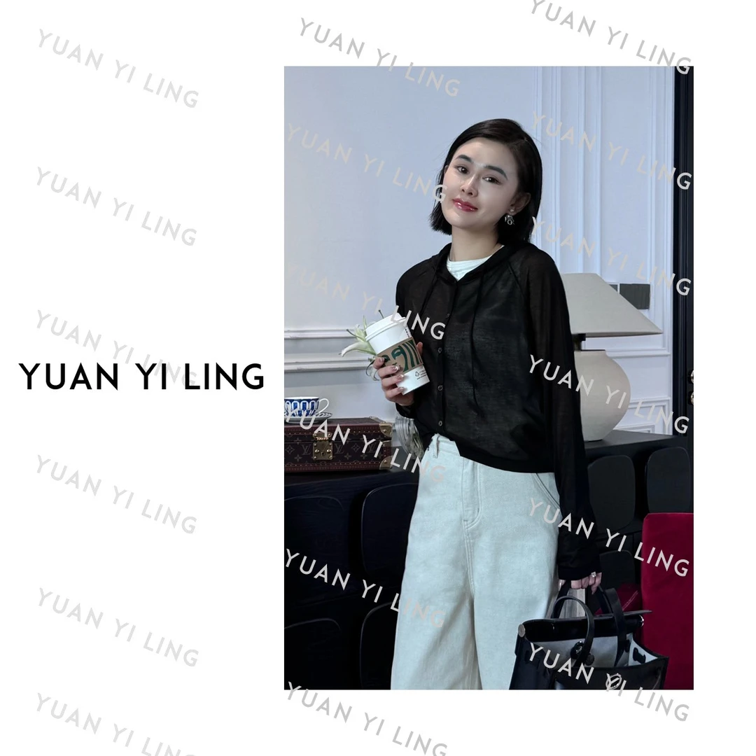 【博主挚爱】25夏季新款 三醋酸天丝混纺连帽长袖时尚百搭 针织开衫