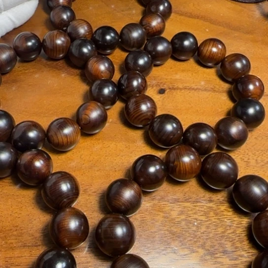 柏木（崖柏）全陈化老料把件串2.0串发一条