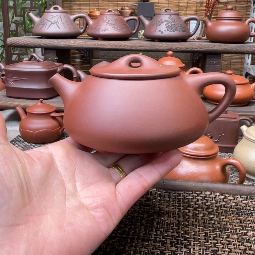 紫砂茶壶宜兴原矿紫砂手工制300