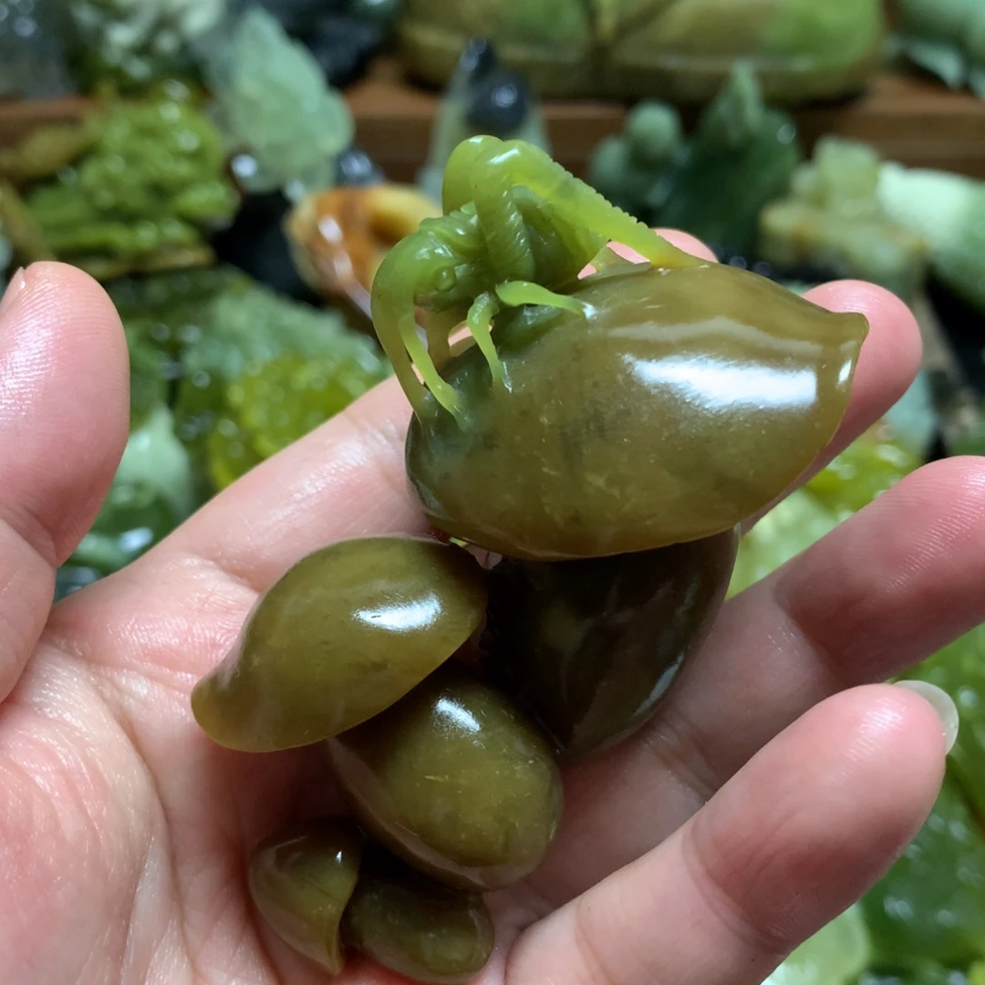 未镶嵌岫玉手把手把