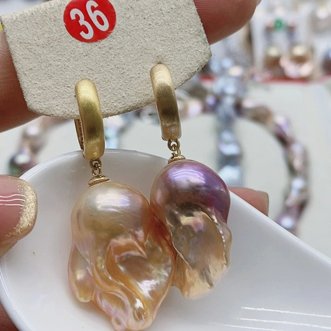 【闪购商品】淡水珍珠耳饰银S925镶嵌