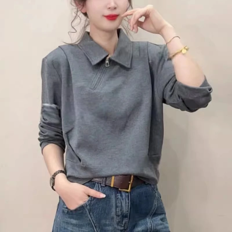 拼接拉链长袖卫衣女2025秋季新款韩版休闲时尚设计感洋气百搭上衣