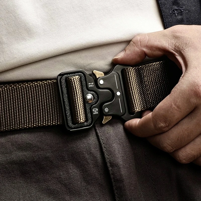 高档战术腰带男士男款军训休闲黑色编织多功能速干迷彩裤腰带