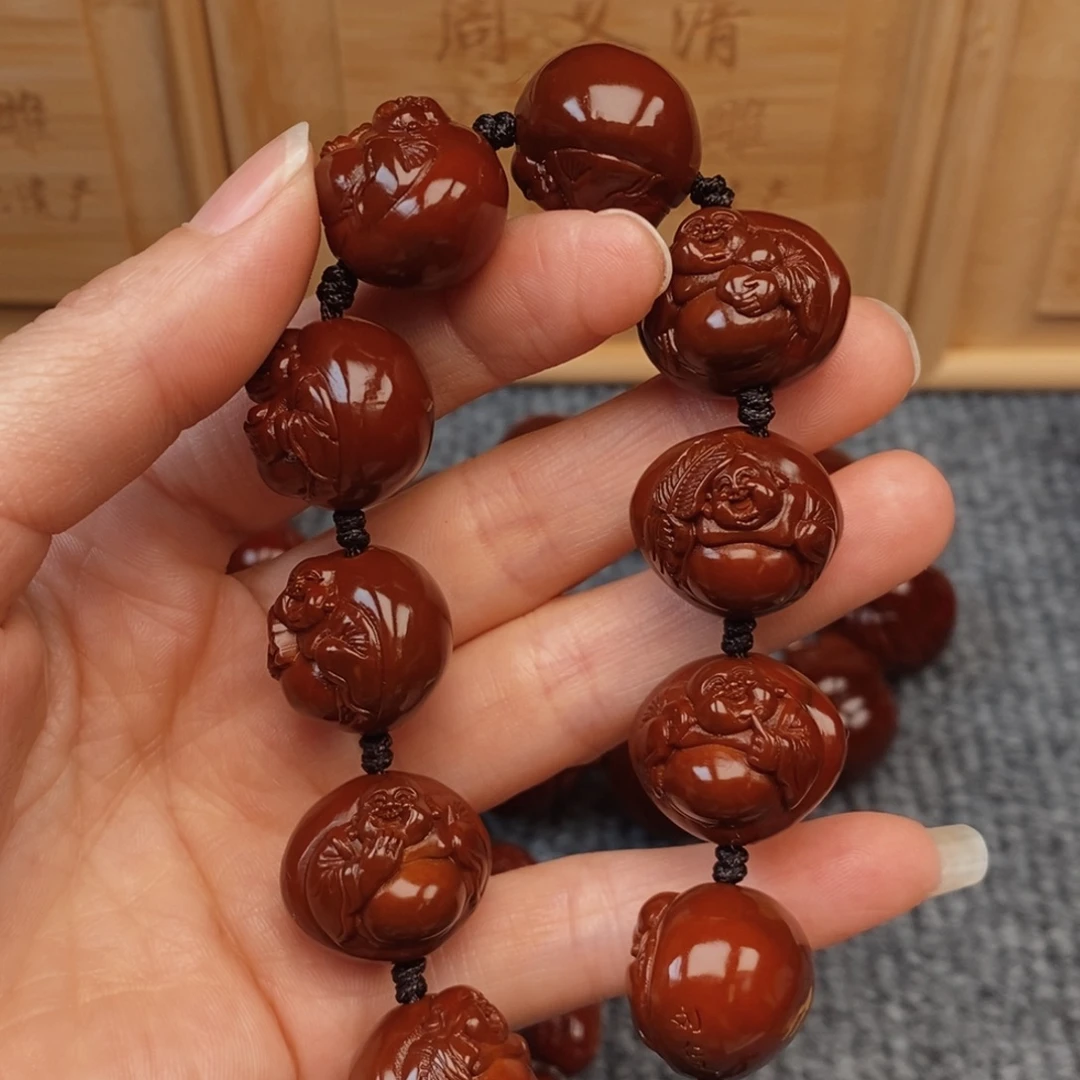 橄榄核手串/手链浮雕弥勒