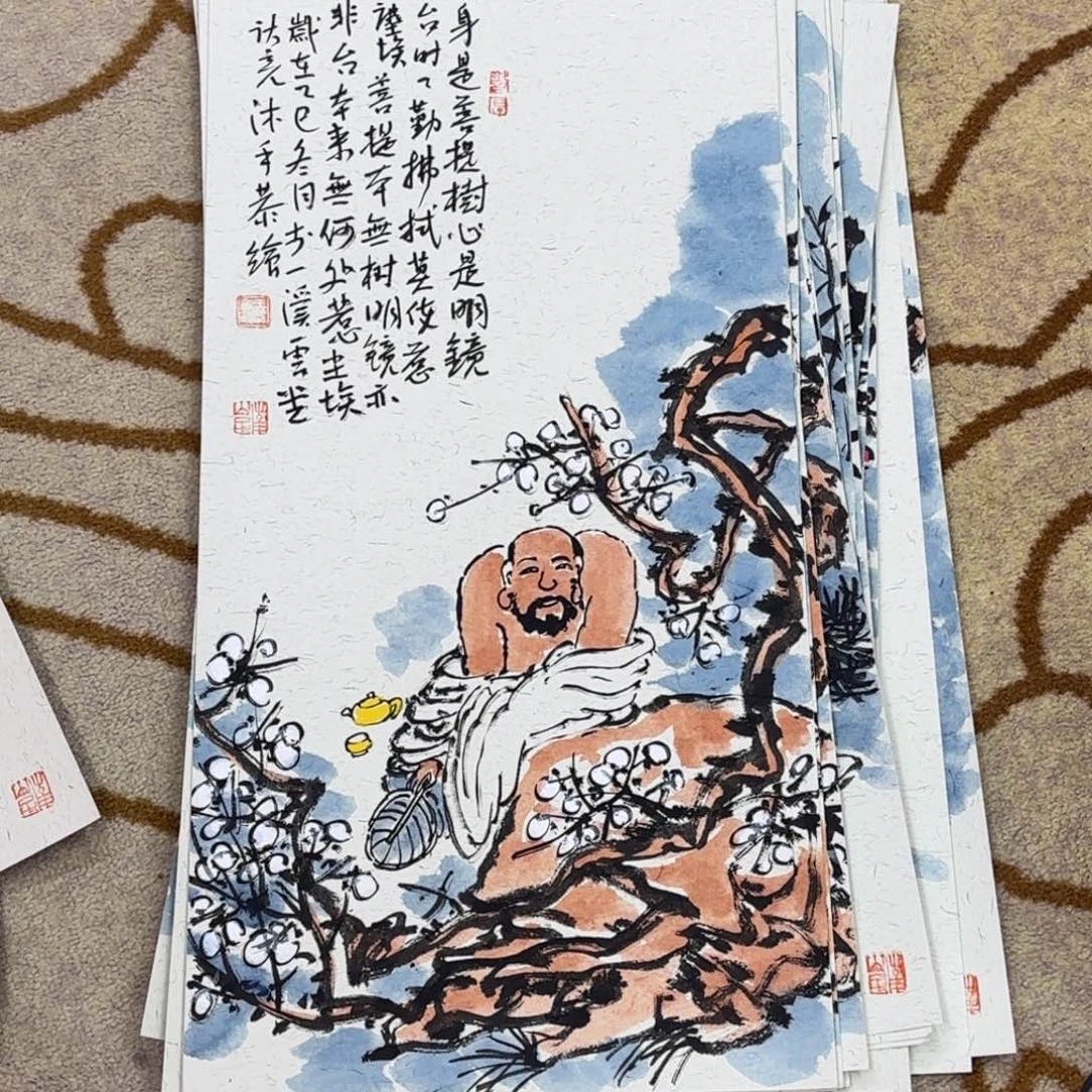 国画王庆亮卡纸作品艺