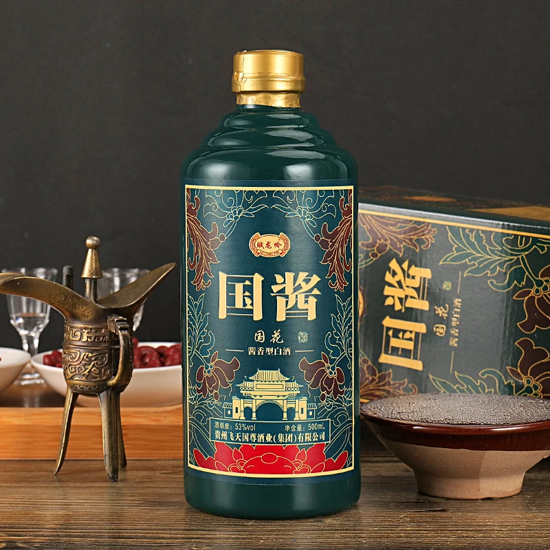 赋龙吟国酱国花酒 酱香型白酒53度500ml*6瓶 HR
