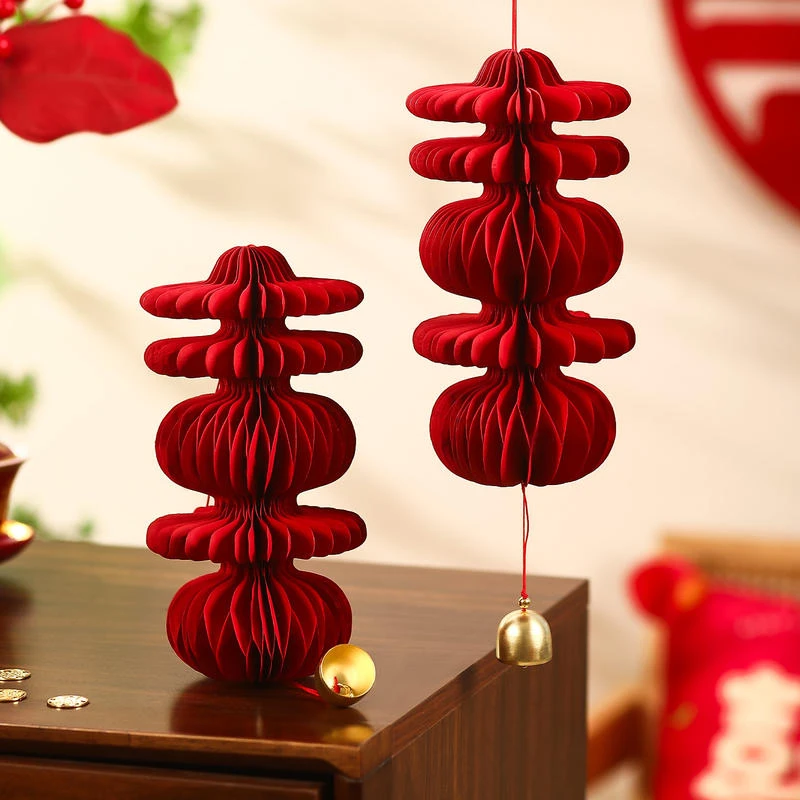 结婚喜字挂件订婚礼立体蜂窝摆件婚房布置客厅卧室入户门囍字装饰