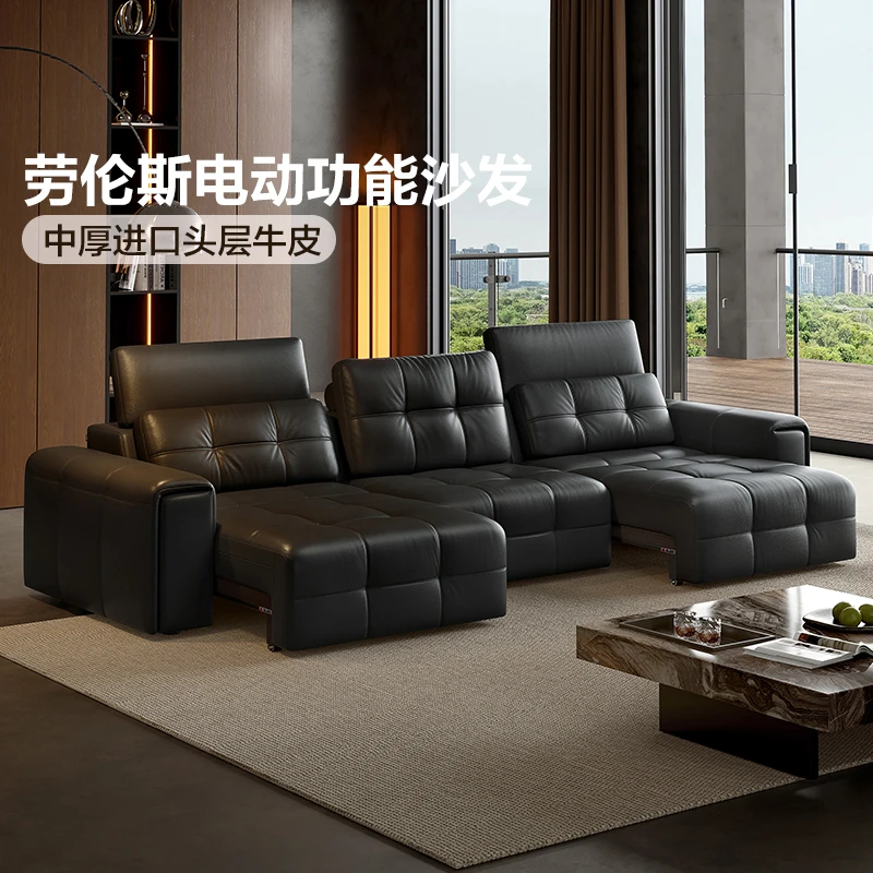 【全友家居】QY可调伸缩功能皮艺沙发jnl