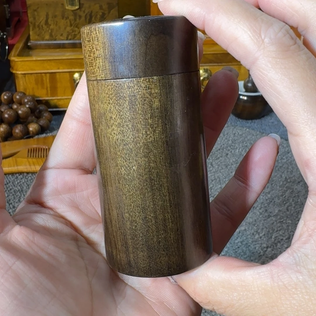 金丝楠乌木牙签筒