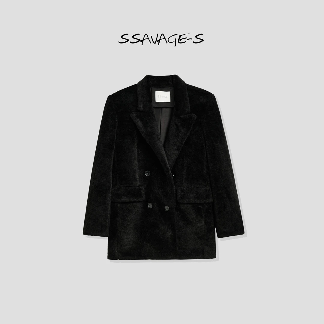 SSAVAGE“午夜巴黎”立裁吸烟装环保草草西装外套 SS90459