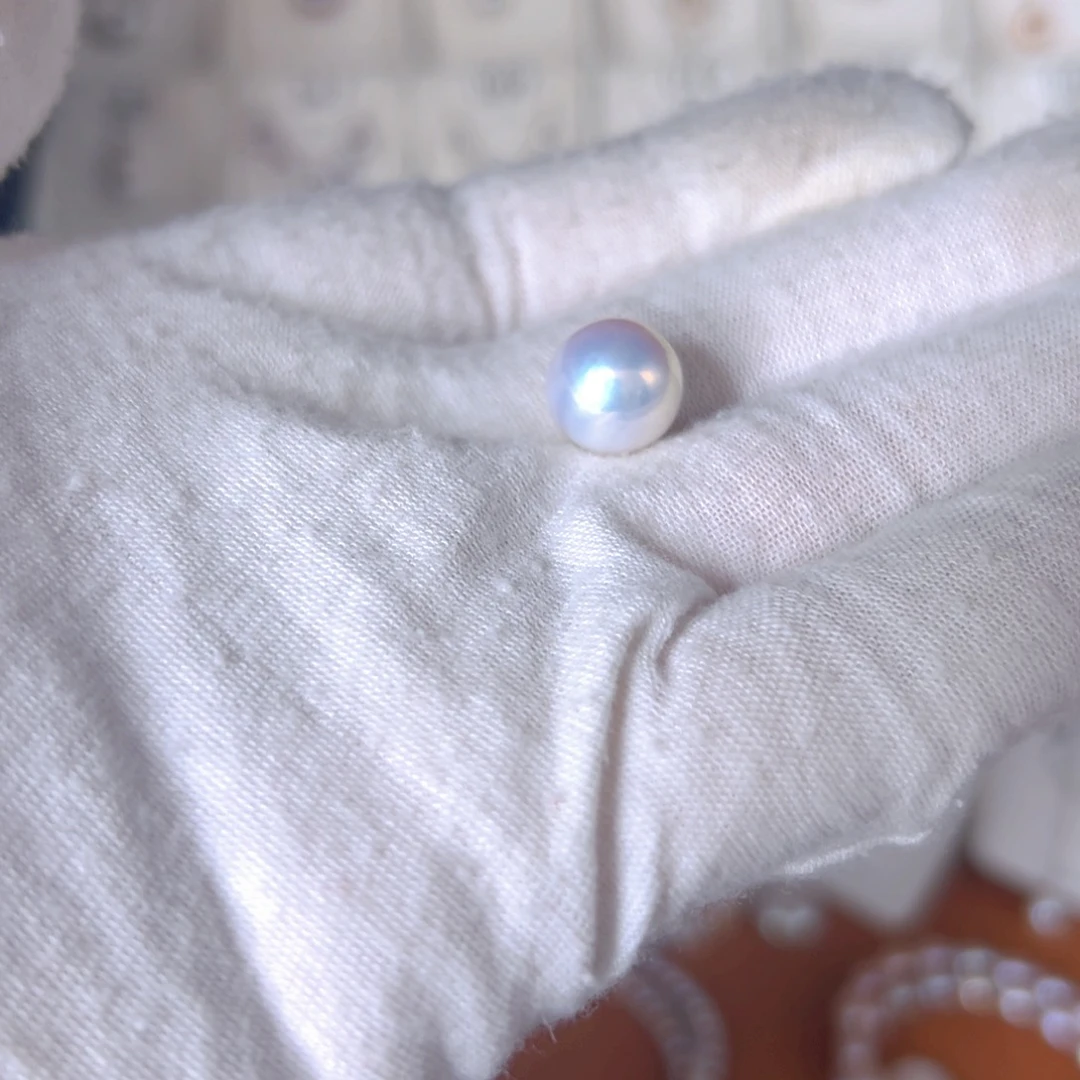 银S925镶嵌淡水珍珠珍珠n****啦