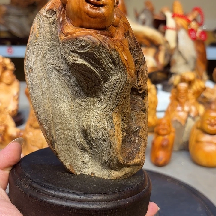 柏木太行崖柏弥勒佛