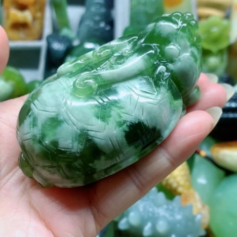 蛇纹石玉未镶嵌手把件