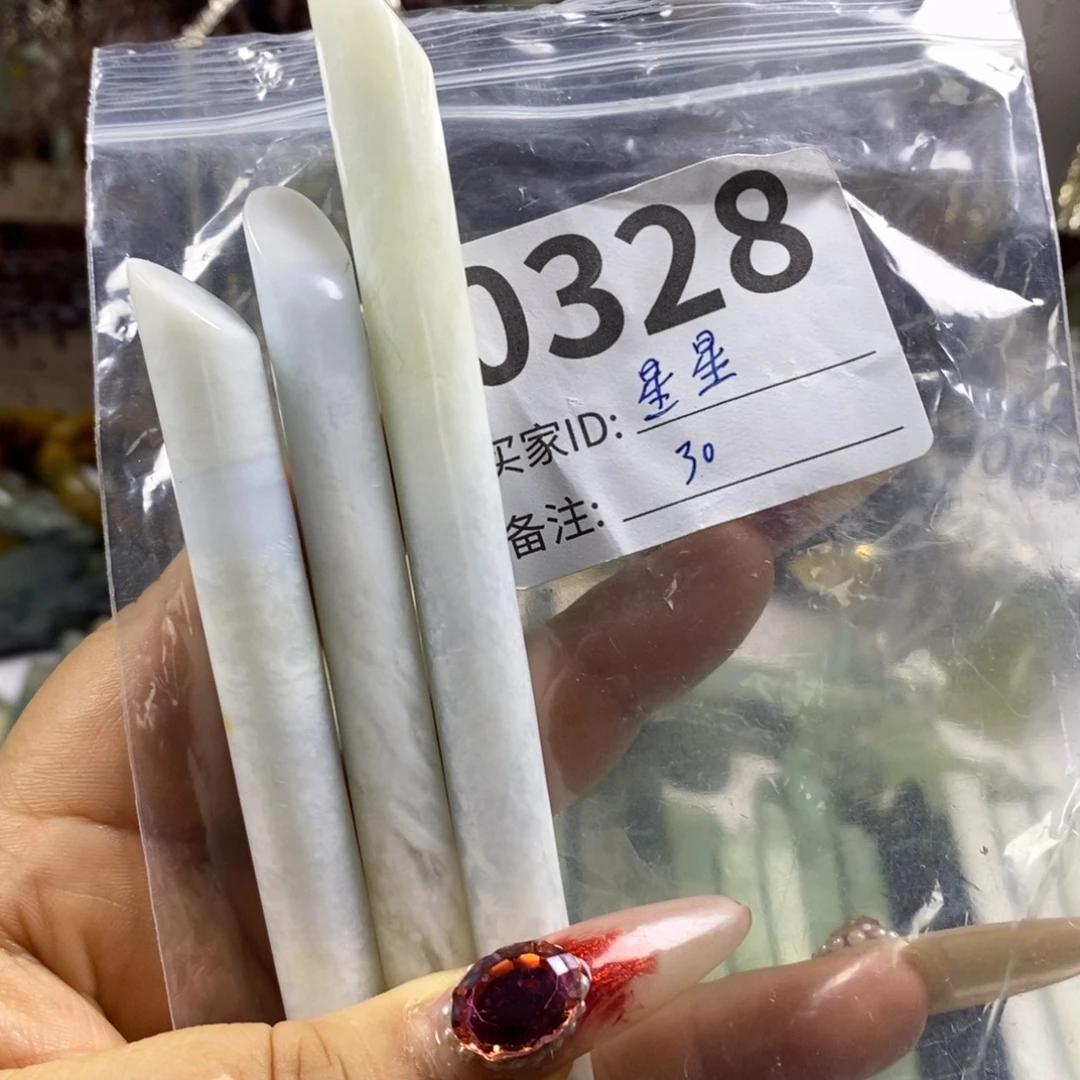 蛇纹石玉未镶嵌发簪
