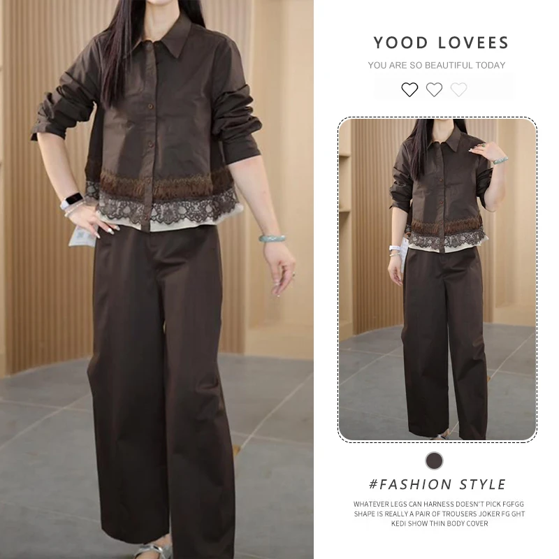 2025年春秋新款时尚简约气质显瘦修身减龄长袖女装两件套休闲百搭