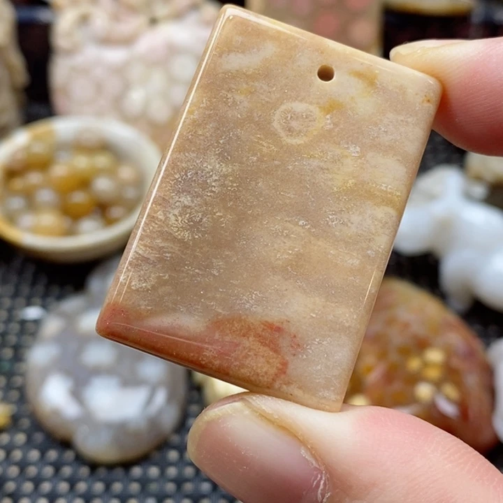 硅化珊瑚（珊瑚玉）颈饰未镶嵌