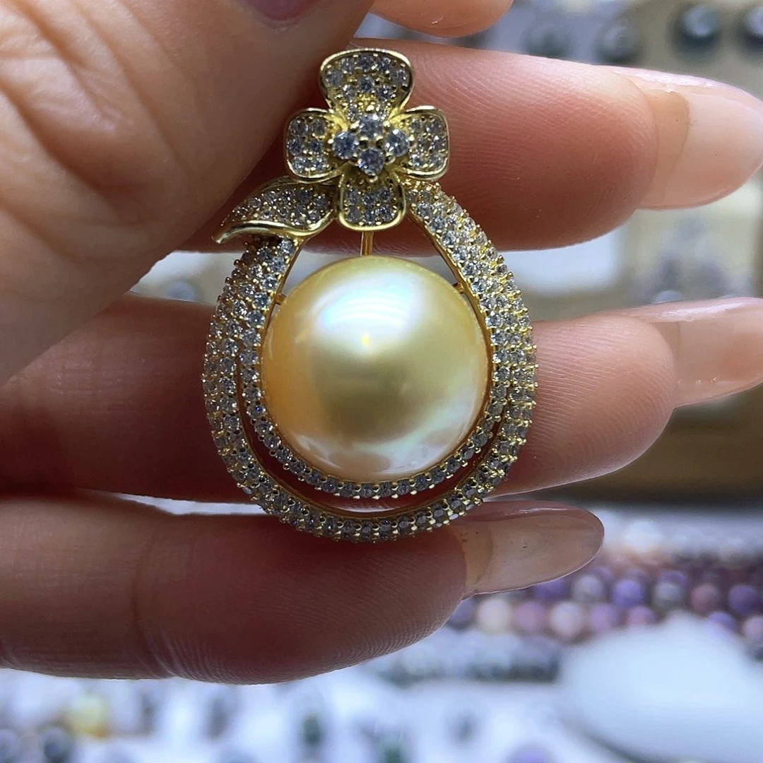 海水珍珠颈饰银S925镶嵌