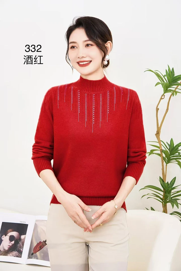 332款竖钻加厚妈妈毛衣-Tm