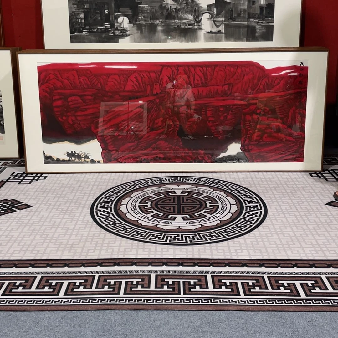 国画手绘作品带框