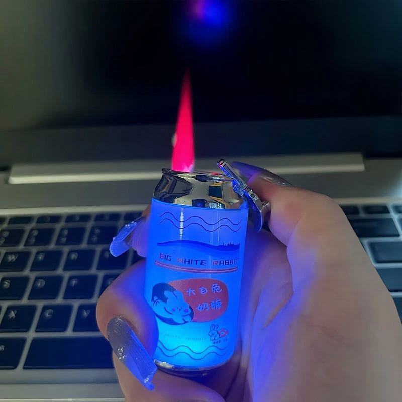 创意易拉罐造型粉色火焰打火机防风农夫三拳ab钙个性送男朋友礼物