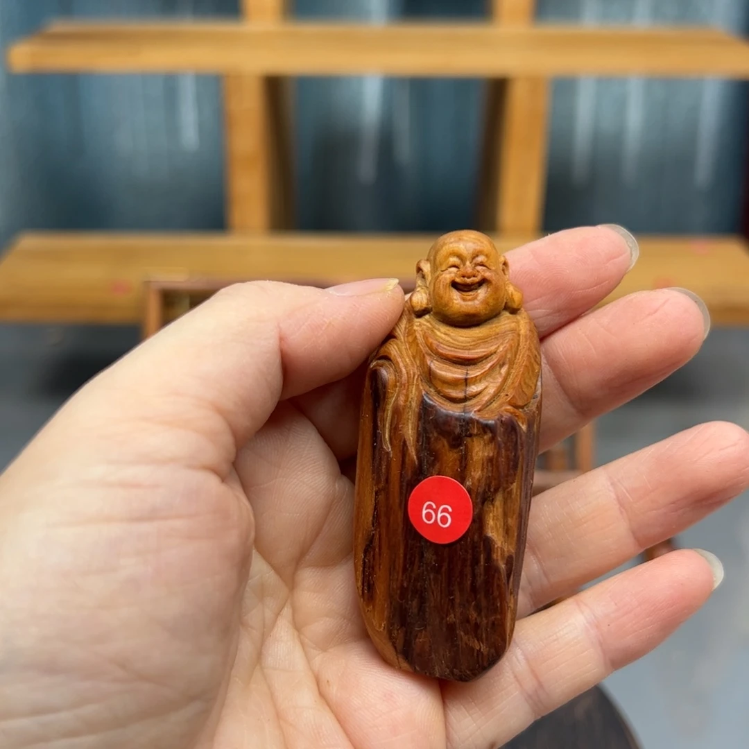 萌***木崖柏木摆件手把件