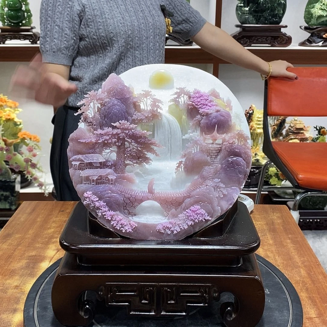 c***）玉山水摆件 玄关摆件