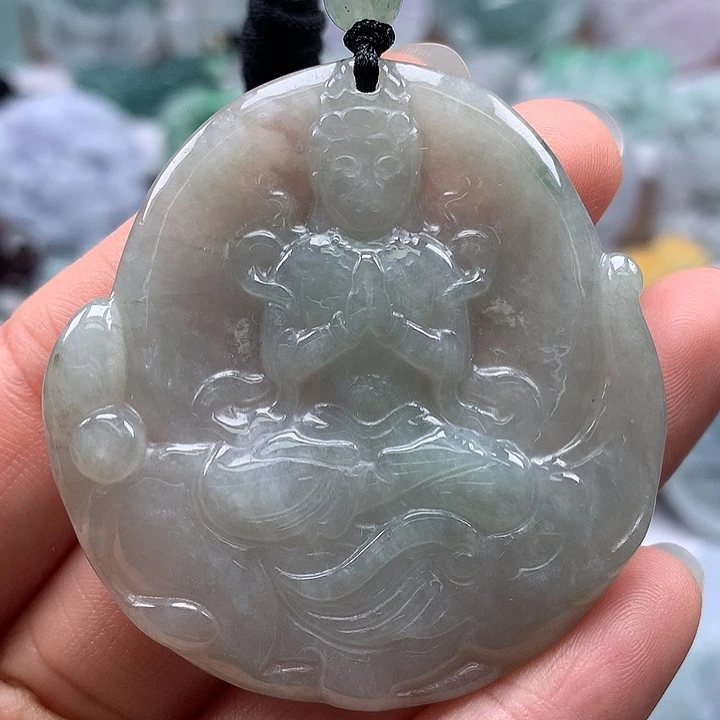 翡翠未镶嵌颈饰普贤菩萨福利
