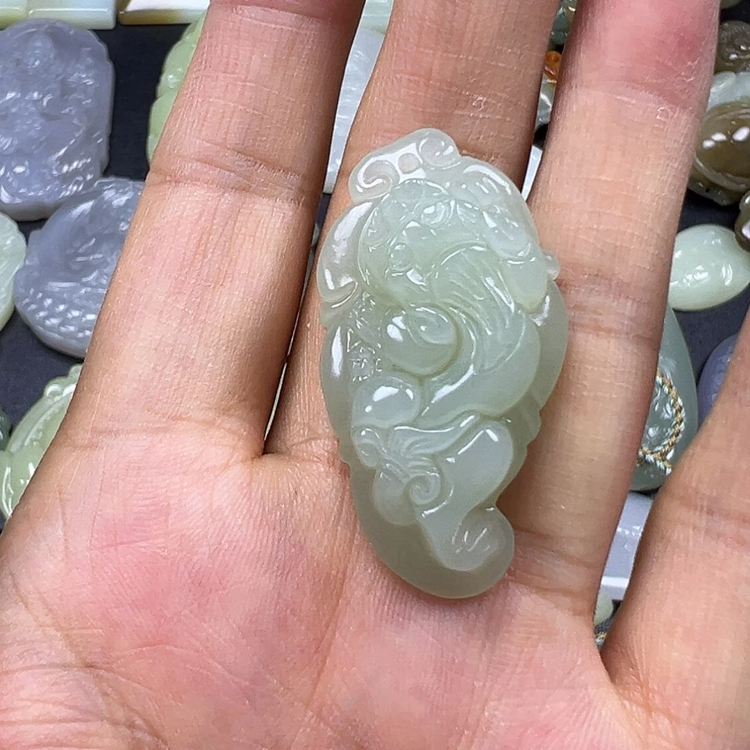 和田玉未镶嵌吊坠(不含链)