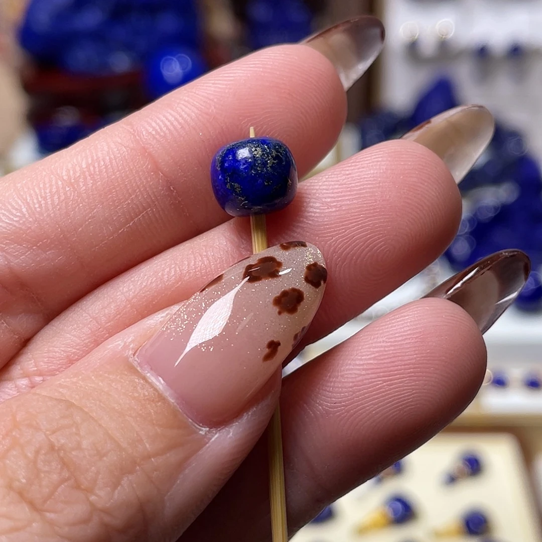 青金石未镶嵌9mm老型单珠