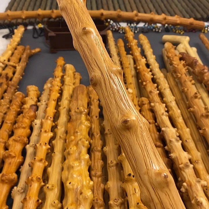 道***然南对节鞭杆盘玩儿棍