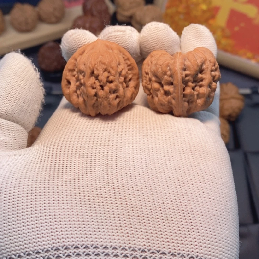 文玩核桃把件37尺平谷凹底A371