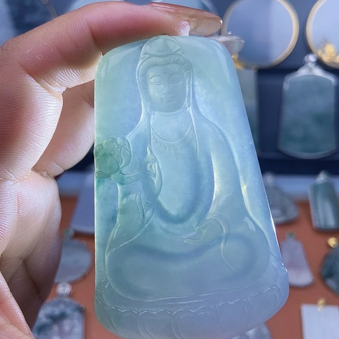 翡翠未镶嵌吊坠(不含链)